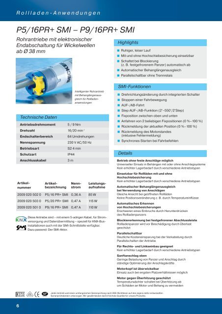 KNX/SMI-Rohrantriebe für Rollladen- und Sonnenschutz - BECKER ...