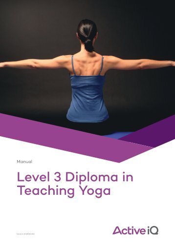 Active IQ Level 3 Diploma in Teaching Yoga (sample manual)