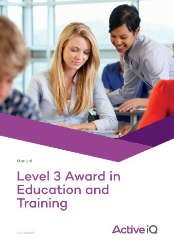 Active IQ Level 3 Award in Education and Training (sample manual)