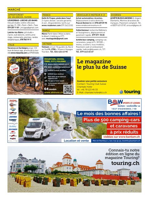 Touring Juillet/Août 2020