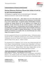 Presseinformation Warema