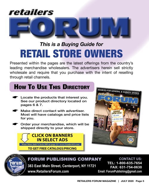 Retailers Forum Magazine July 2020 EMAG