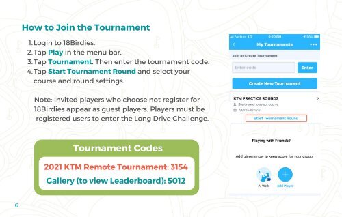 2021 KTM Remote Golf Tournament Guide 