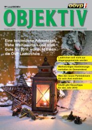 Ausgabe 2010/10 - ÖVP Laakirchen - ÖVP Oberösterreich