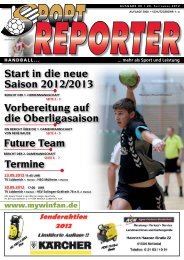 Future Team Start in die neue Saison 2012/2013 Termine ... - s3m