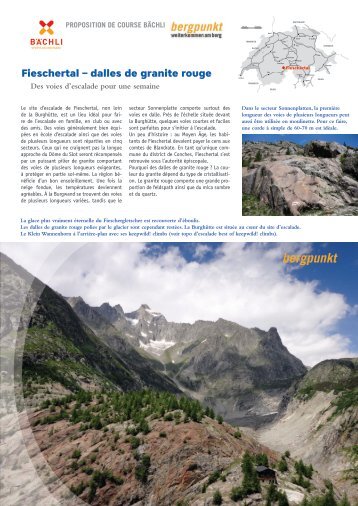 Proposition de Course 07.2020 – Fieschertal – dalles de granite rouge