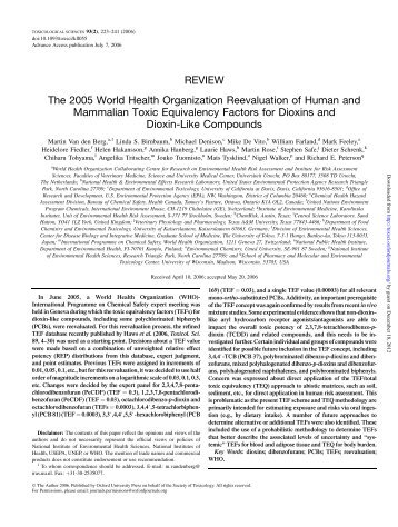 Van den Berg et al. (2006) - Toxicological Sciences