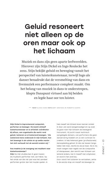Interview met Stijn Dickel van aifoon in DANST magazine