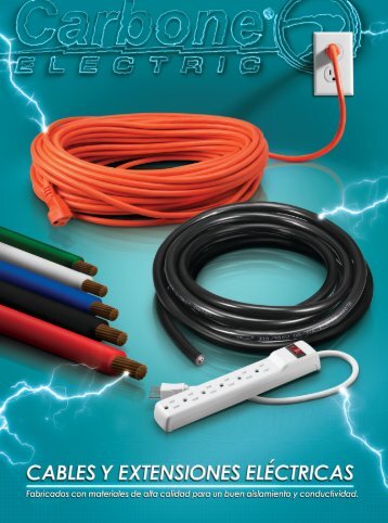 Catálogo de Cables Extensiones Eléctricas Carbone Electric