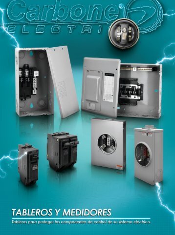 Catálogo de Tableros Medidores Eléctricos Carbone Electric