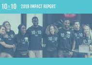 10x10 Philanthropy 2019 Impact Report
