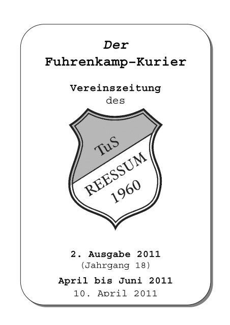 Der Fuhrenkamp–Kurier Vereinszeitung - Tus Reeßum eV
