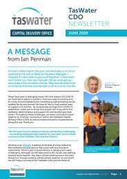 TasWater CDO Newsletter June 2020