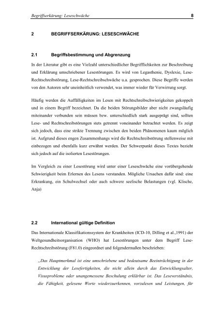 Idee – Umsetzung BACHELORARBEIT - Lesepatenschaft Kufstein