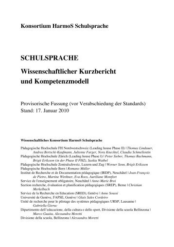 SCHULSPRACHE Wissenschaftlicher Kurzbericht und ... - Edudoc