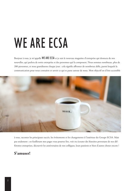 WE ARE ECSA - Juillet 2020