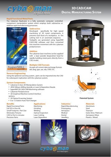 3d cad/cam digital manufacturing system - Stephanie Wood Design