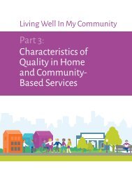 Living Well In My Community Part 3 - Characteristics of Quality in Home and Community-Based Services