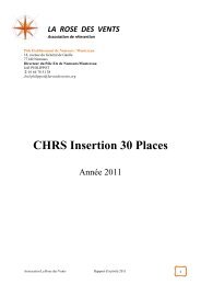CHRS Insertion 30 Places - la rose des vents