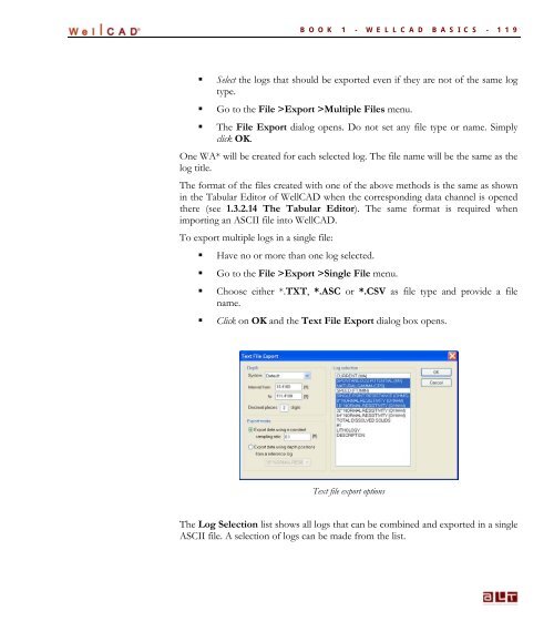 WellCAD Basics - Advanced Logic Technology