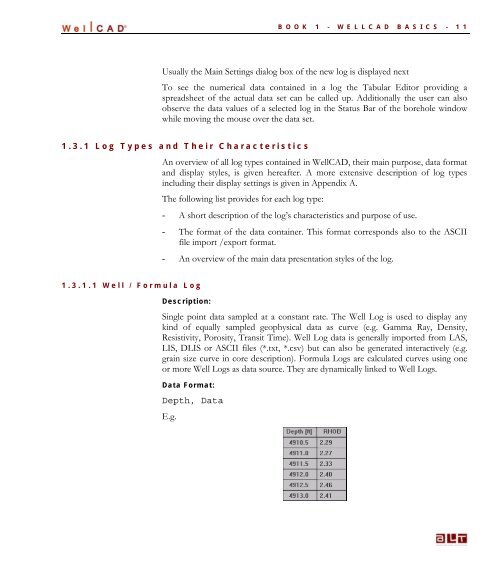 WellCAD Basics - Advanced Logic Technology