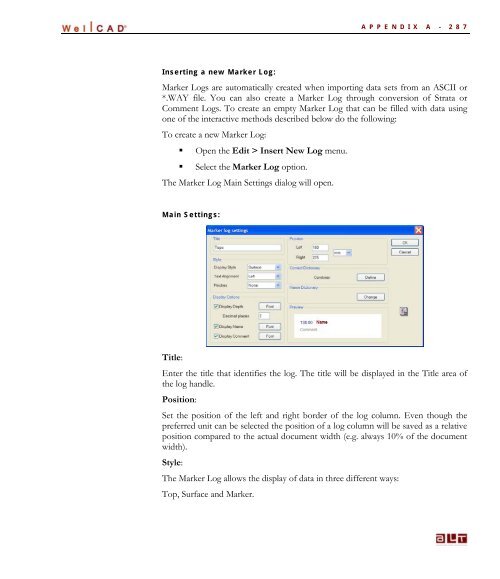 WellCAD Basics - Advanced Logic Technology