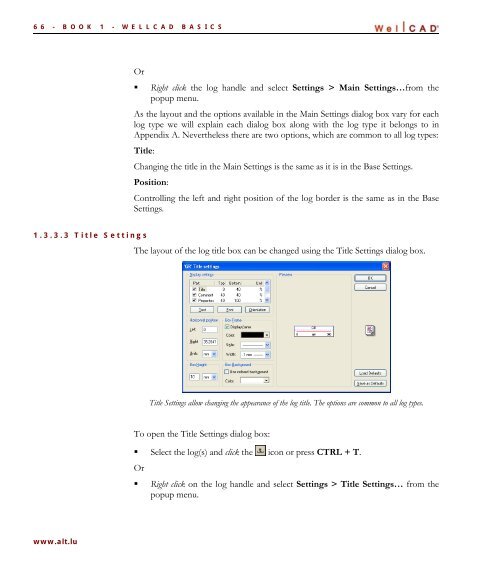 WellCAD Basics - Advanced Logic Technology