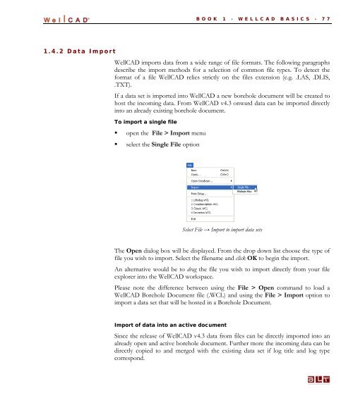 WellCAD Basics - Advanced Logic Technology