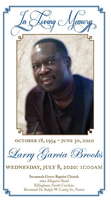 Larry Brooks Memorial Program