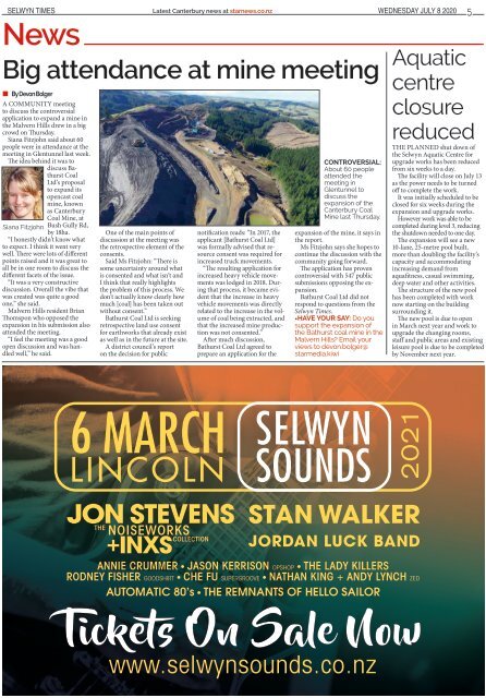 Selwyn Times: July 08, 2020