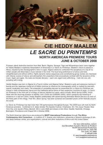 cie heddy maalem le sacre du printemps - MAPP International ...