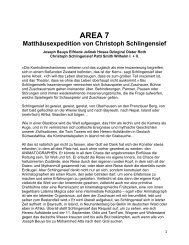 AREA 7 Matthäusexpedition von Christoph Schlingensief - Burgtheater