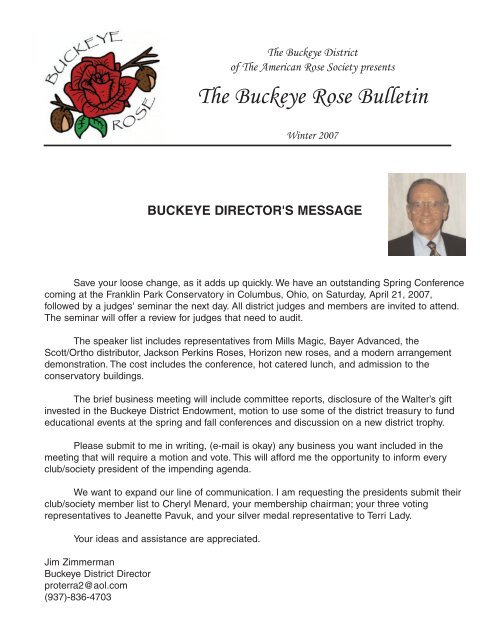 The Buckeye Rose Bulletin - Buckeye District