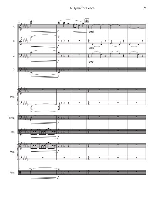 A Hymn for Peace (for Flex Band) - SCORE