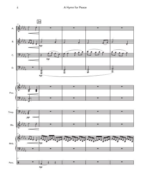 A Hymn for Peace (for Flex Band) - SCORE