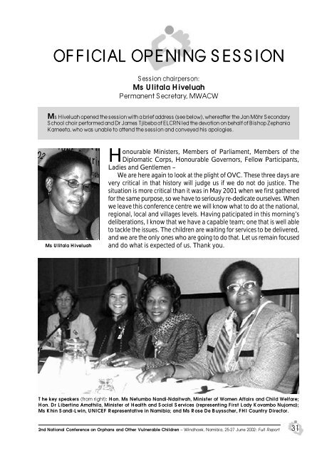 2nd National Conference on Orphans and Other ... - FHI 360