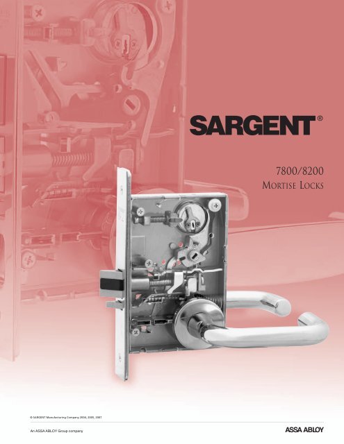 Sargent 8200 Series - (8236) Closet Lock Function Rose Trim, Heavy