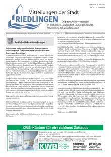 Amtliches Mitteilungsblatt Riedlingen 08.07.2020