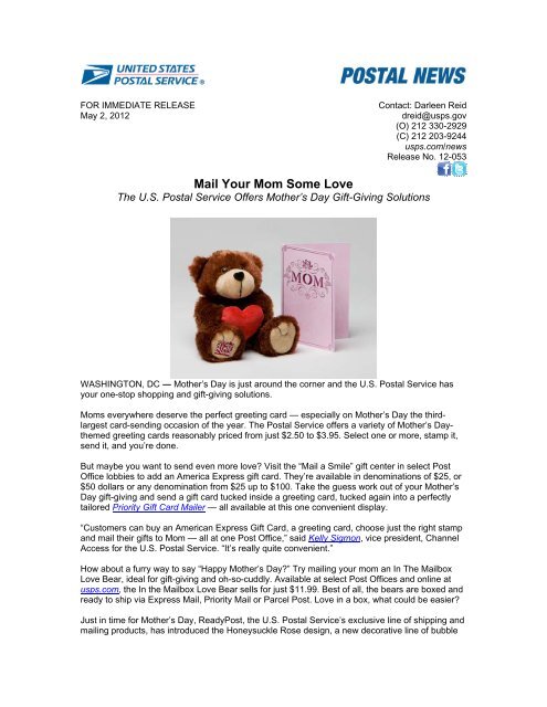Mail Your Mom Some Love Usps Com