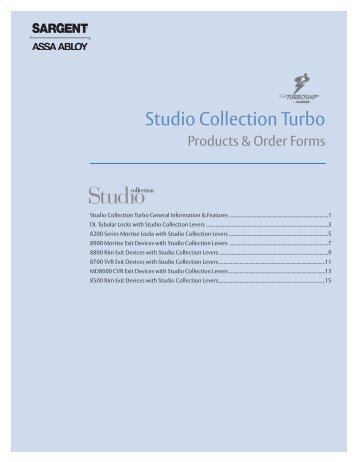Studio Collection Turbo Catalogue - ASSA ABLOY