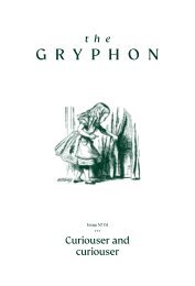the Gryphon - Issue 1
