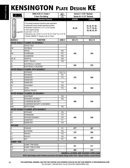 mortise lockset price list - Mfsales.com