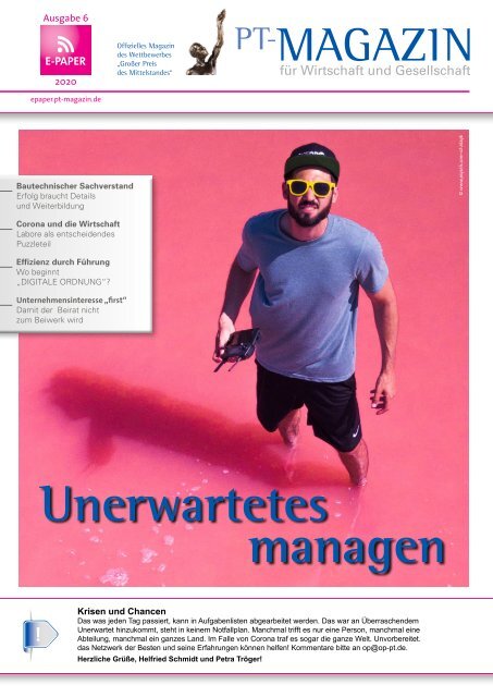 E-Paper PT-Magazin 06 2020 Unerwartetes managen