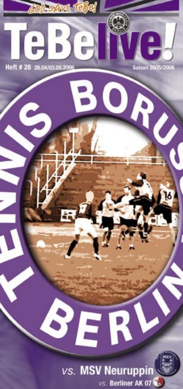 Kaiserdamm 98, 14057 Berlin 030- 321 36 68 Fax - Tennis Borussia ...