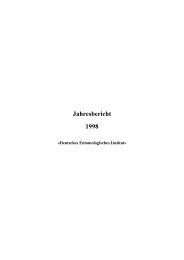 Jahresbericht 1998 - Senckenberg Deutsches Entomologisches ...