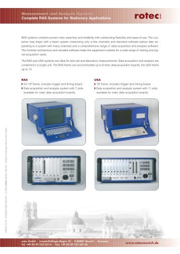 Measurement and Analysis Systems Complete RAS Systems for ...