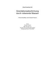 Gravitationsabschirmung durch rotierende Massen