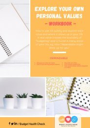 Explore Your Personal Values Workbook