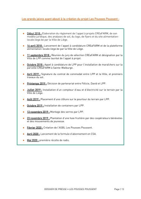 Les Pousses Poussent - Dossier de Presse