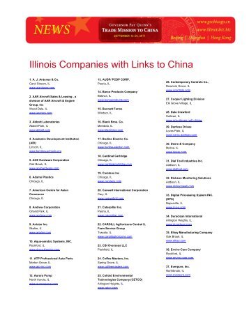 Illinois Companies with Links to China